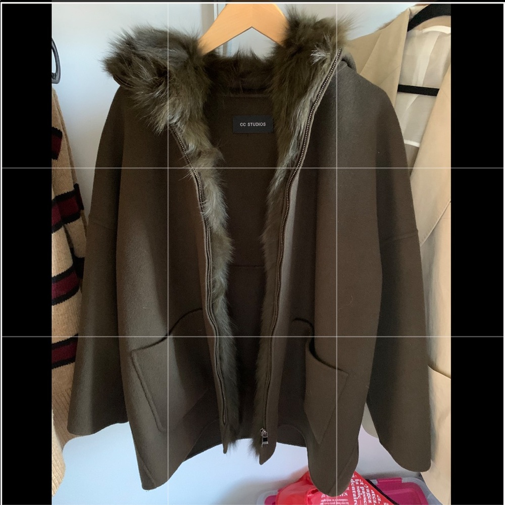 wool and fur coat